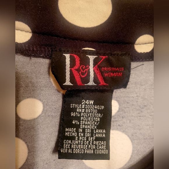 R&K Originals Woman Polka Dot Dark Blue Jacket - Picture 6 of 7